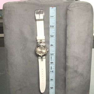 Swatch white and crystal watch